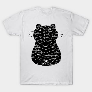 Cat sits upright, Cat Geometric for Light T-Shirt